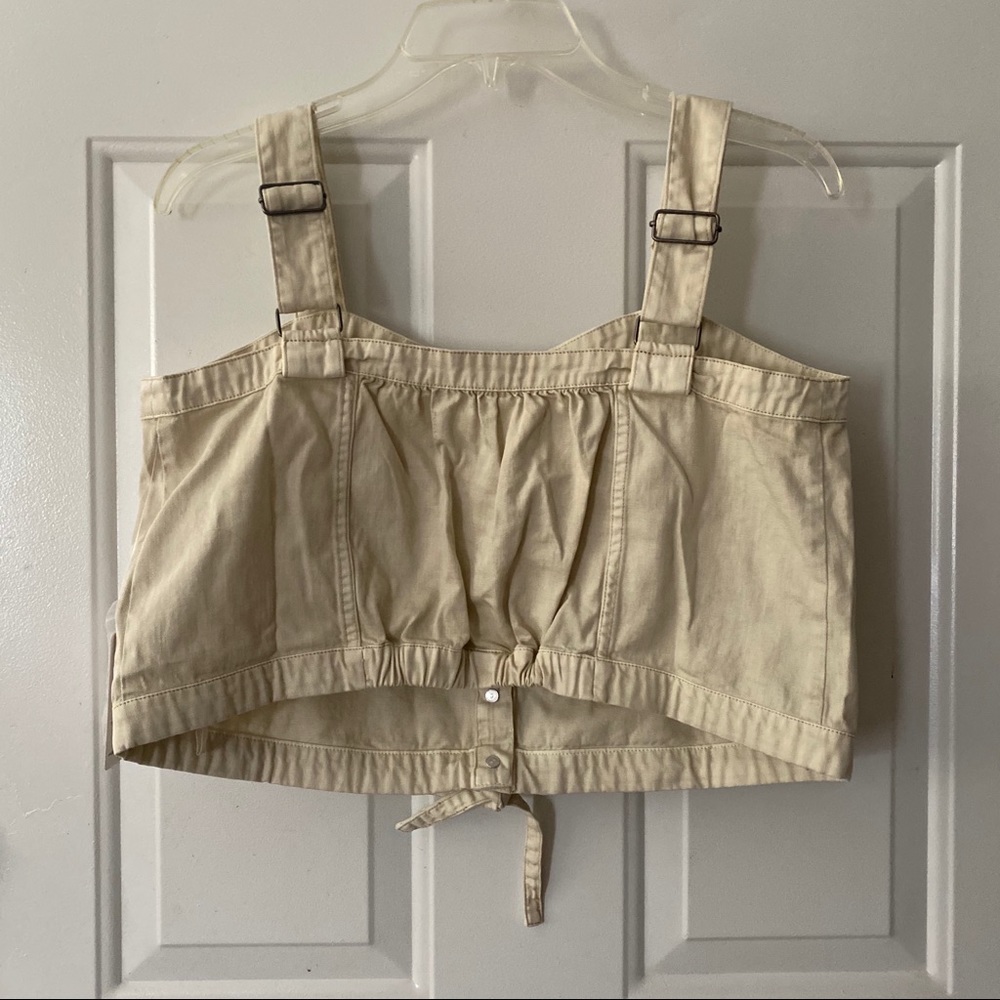 NWT Free People Palm Dessert Denim Crop Top - Picture 6 of 9